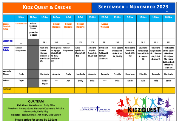 KQ Roster Sep-Nov 2023