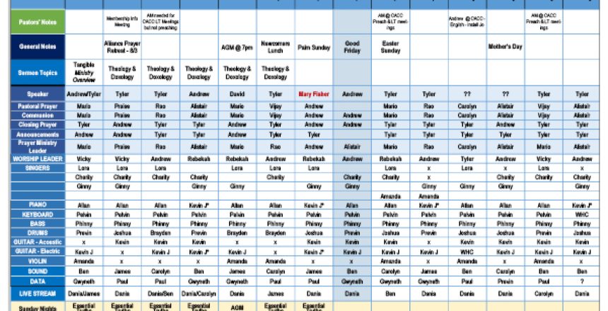 Sunday Service Roster Mar-May 2025 - thumbnail